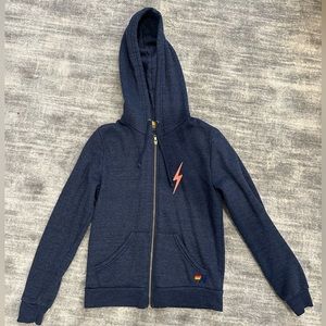 Aviator Nation Bolt Zip-Up Hoodie (size S)
